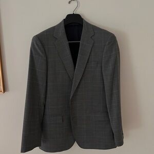 J Crew Ludlow Glen Check 41R grey suit